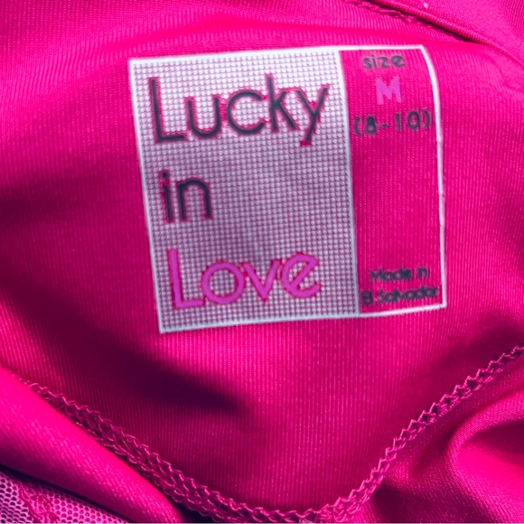 Lucky In Love Top Polo Golf Hot Pink Sleeveless 3/4 Zip Shirt Sz M NEW - Picture 9 of 11